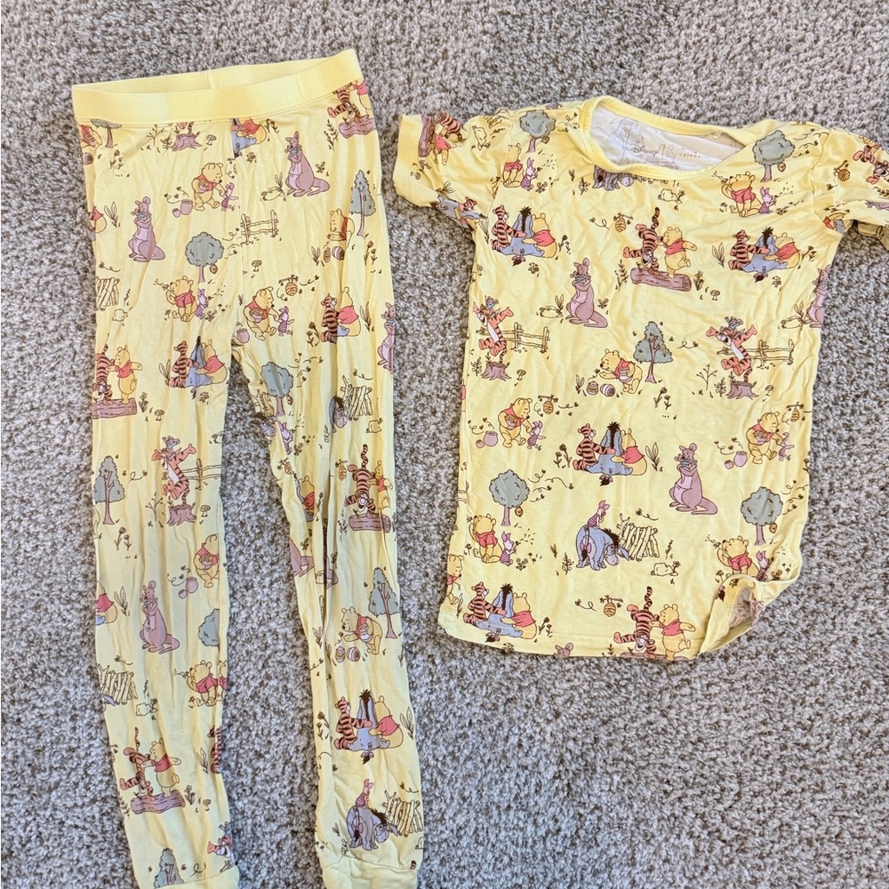 Little Sleepies Yellow Winnie the Pooh Print Pajama Set